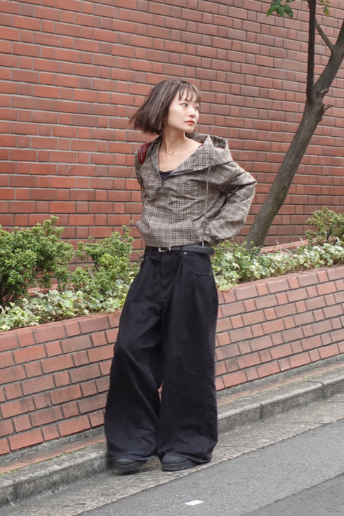 チェックアノラックパーカー